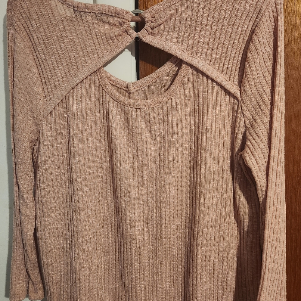 Pink sweater blouse